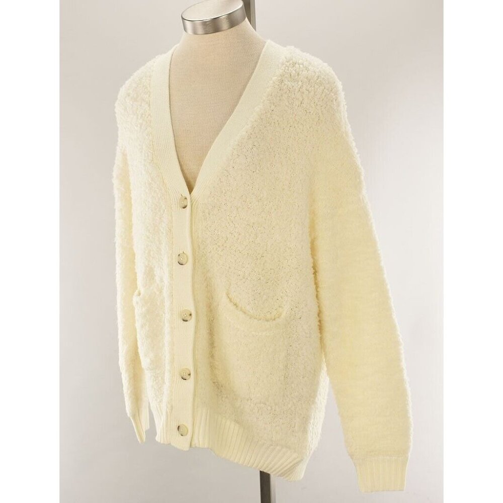 UGG Plaster Sherell Cloudfluff Wool Blend V Neck Cardigan Sweater SMALL NEW
